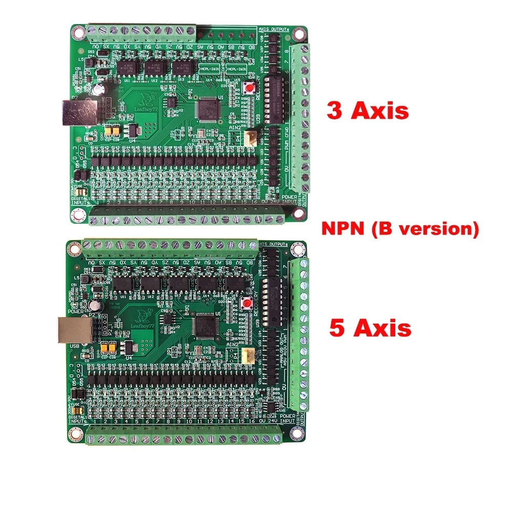 Imagem -06 - Eixos Eixos Mach3 Controlador de Movimento Mach3 Controlador Usb para Máquinas Gravura do Cnc Lf77-akz250-usb3-npn