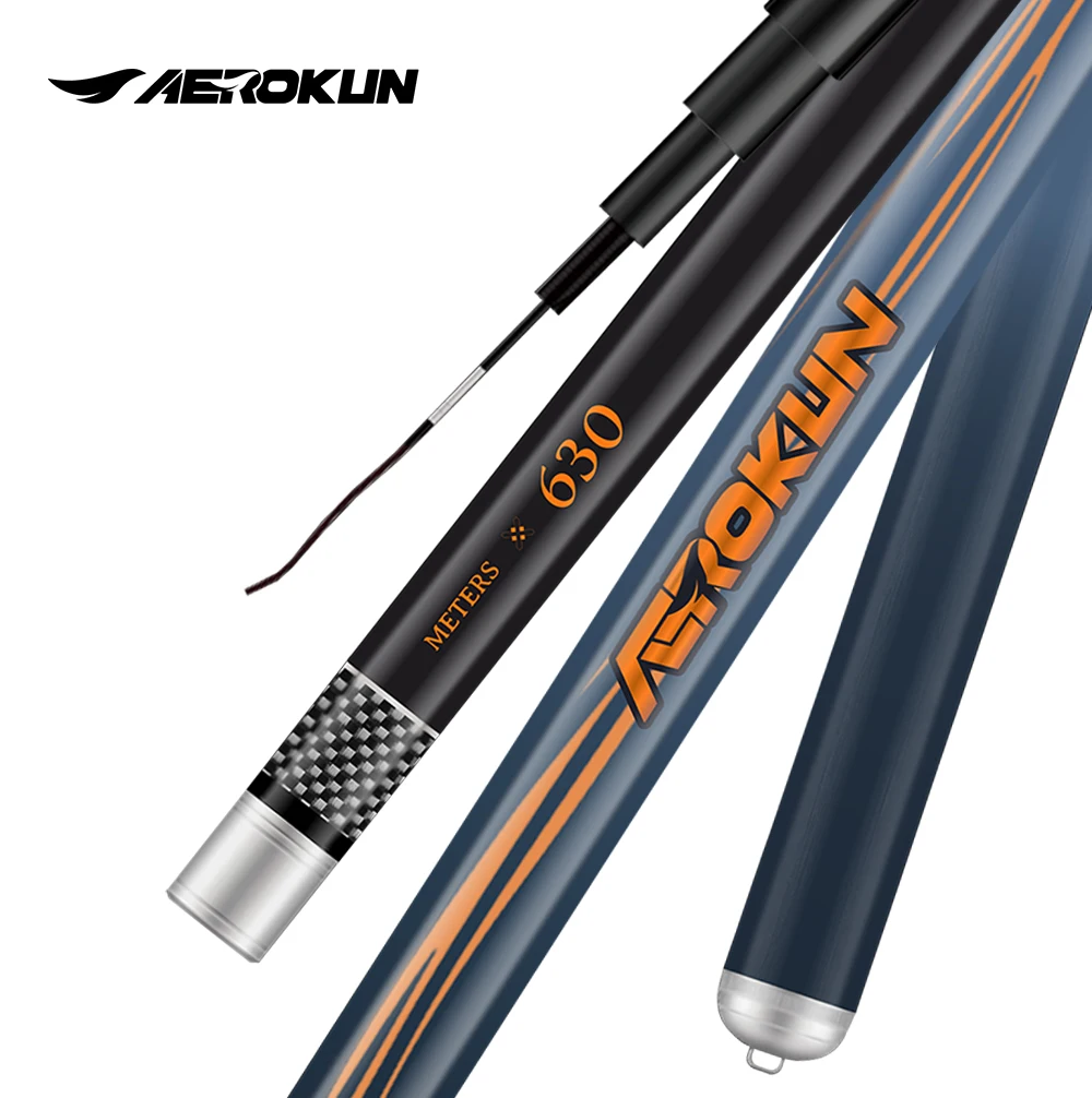 

9m 46t Big Fishing Rod Black Light Hard Light Weight All-Round Version Of Fishing Rod Freshwater Fishing Rod