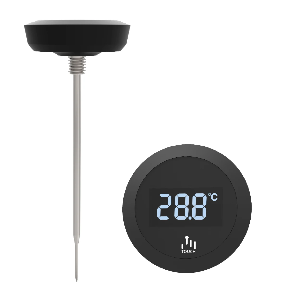 Wireless digital kitchen probe for barbecue, electronic kitchen probe, water, milk, meat, coffee