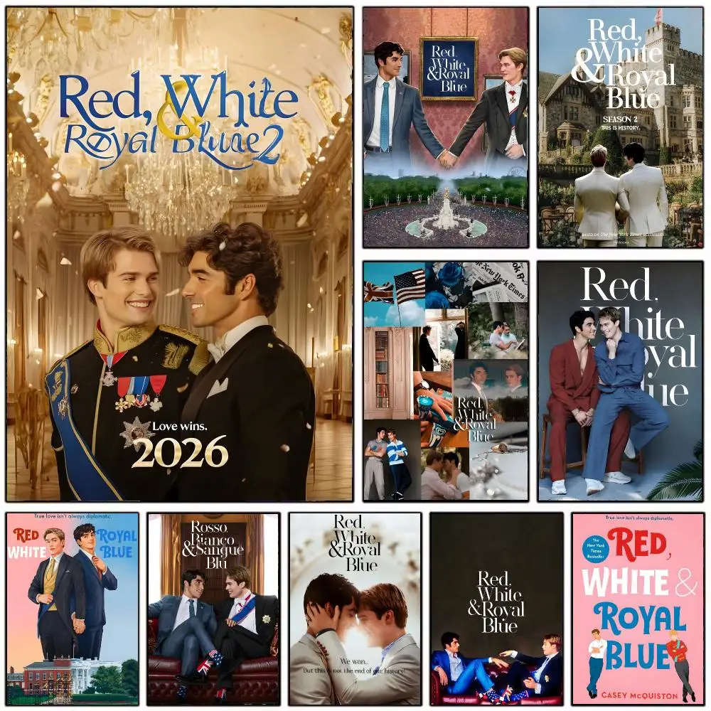 Sweet Romantic Film R-Red White & Royal Blue Poster Wall Art Print Decorative Mural Home Decor Gift Unframed