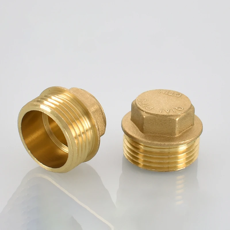 Outer Wire Plug Joint Cap, Water Pipe Bulkhead Copper, 4 Pontos, 6 Rosca Interna