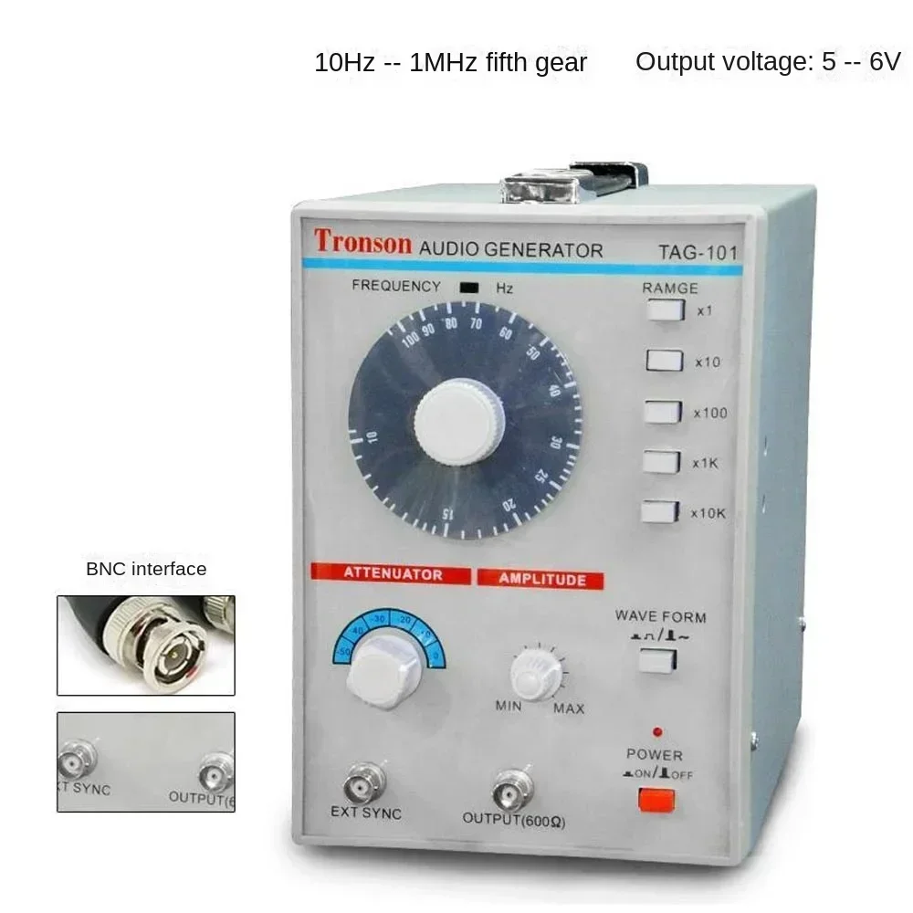 TAG-101 110V 220V Signal Generator Low Frequency Signal Generator Measurement 10Hz-1MHz Audio Adjustable Signal Generator