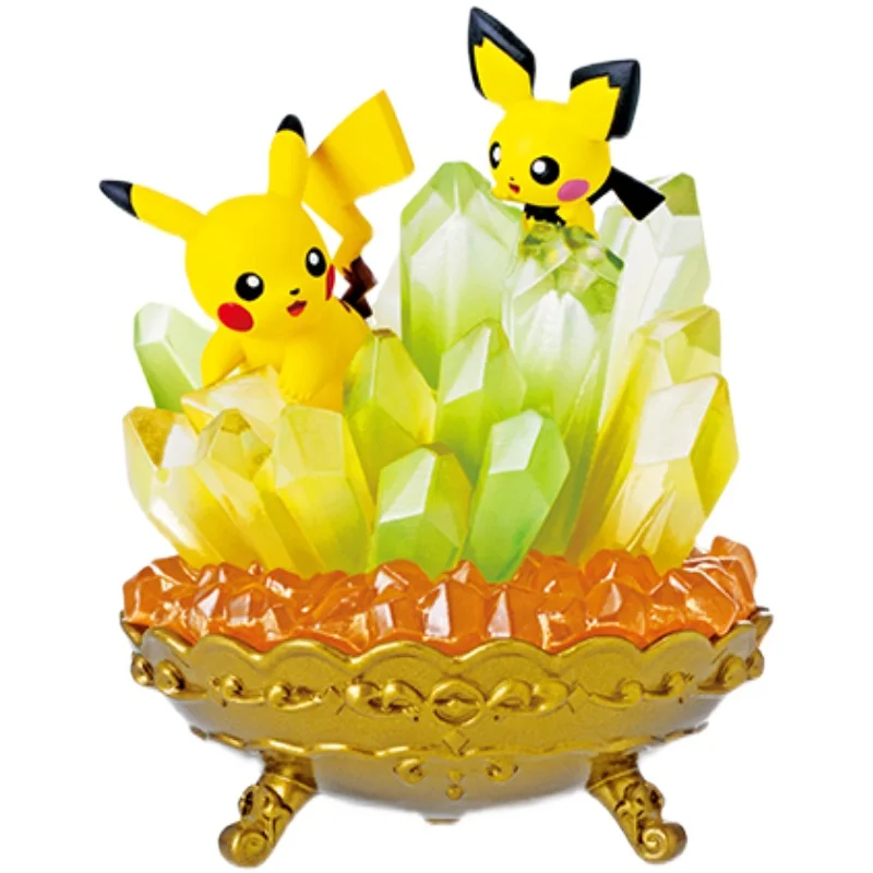 Rement Pokemon Action Figures Gemstone Series Pikachu Milotic Flareon Exquisite Cute Cartoon Character Toy Desktop Ornaments