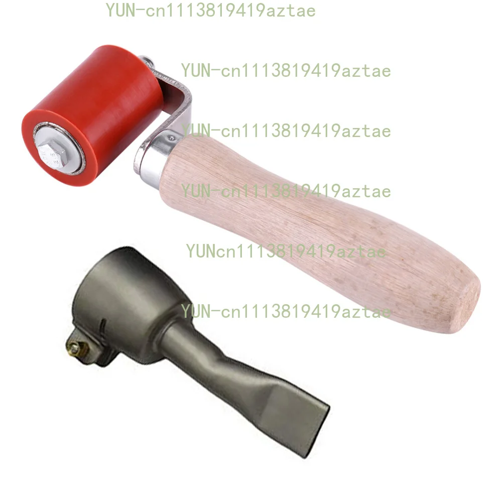 45mm Silicone Seam Roller 20mm Flat Nozzle Hot Air Torch Wood Handle Single Ply Roof PVC TPO Heat Welding Tool