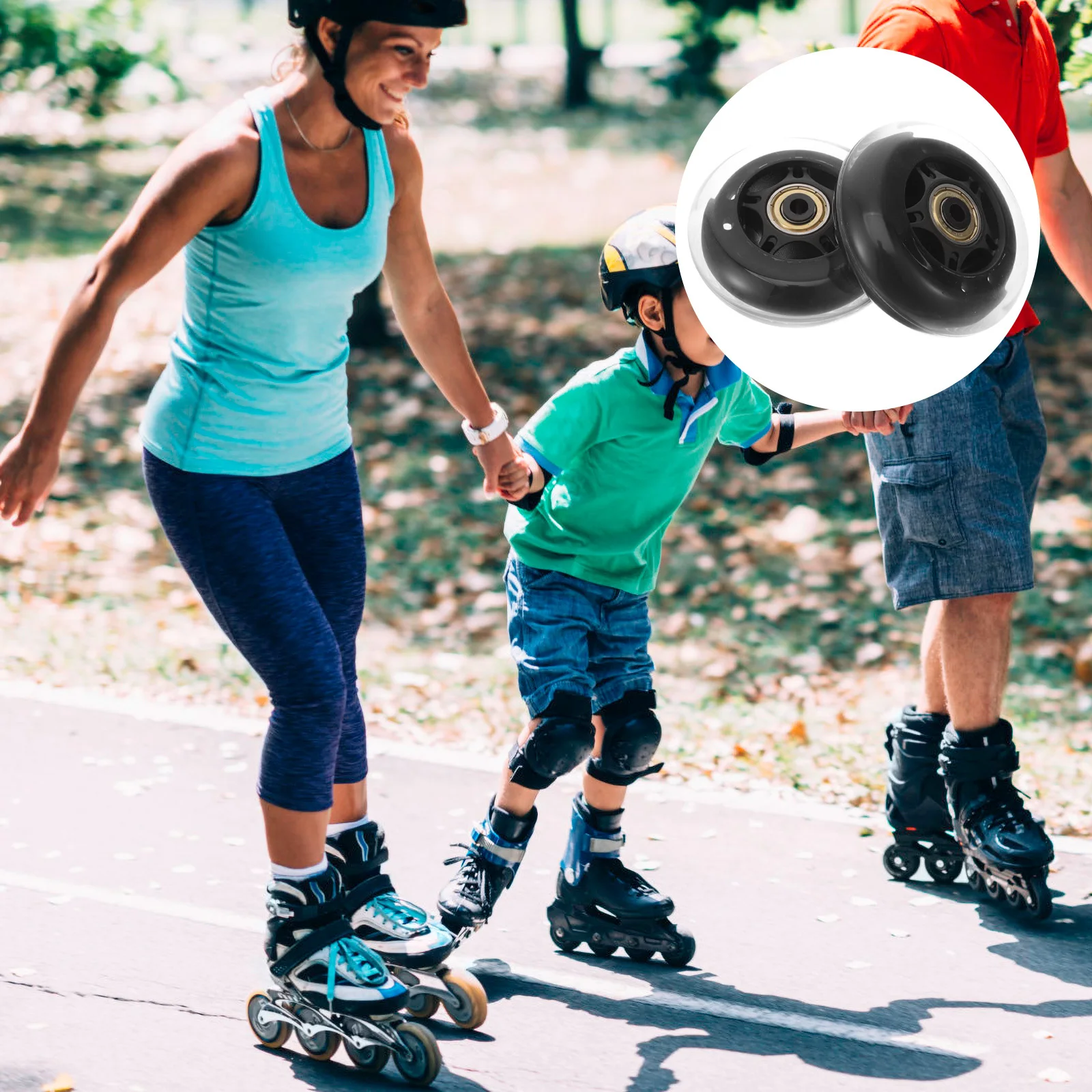 

2pcs Pu Skate Wheels Replacement High Elasticity Outdoor Indoor Roller Skating Shoes Accessories Quiet Rollers For
