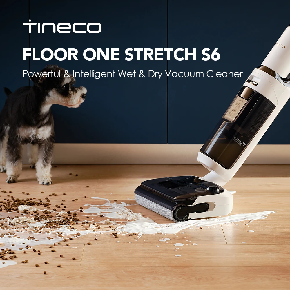 Tineco Floor One Stretch S6 Aspiradora En Seco Y Húmedo, Aspirador Vertical,Posición Plana De 180°, Diseño Compacto De 13 Cm, Autolimpieza Flashdry A 70 °C En 5 Minutos, Limpieza Por Las Tres Caras — -20%, 59.8€ Coupon, from 239.20€ – 20% descuento – €239.20