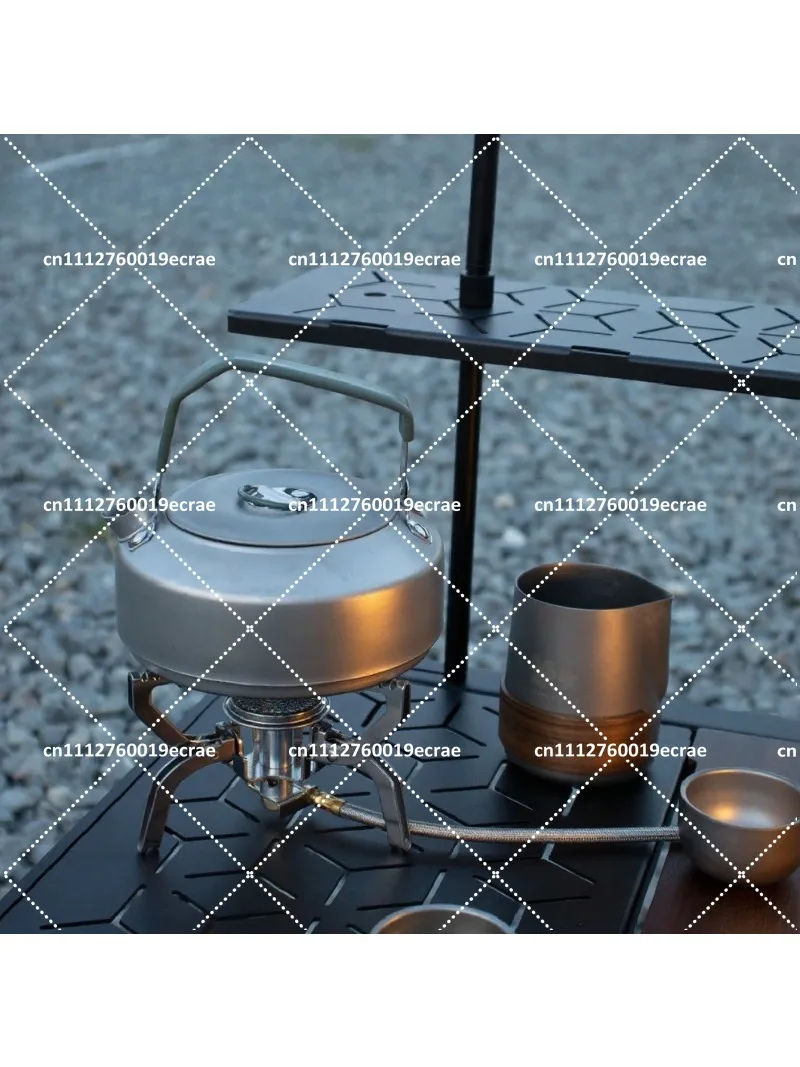 Outdoor Camping Titanium Kettle Lightweight Portable Boiling Water for Hiking Travel