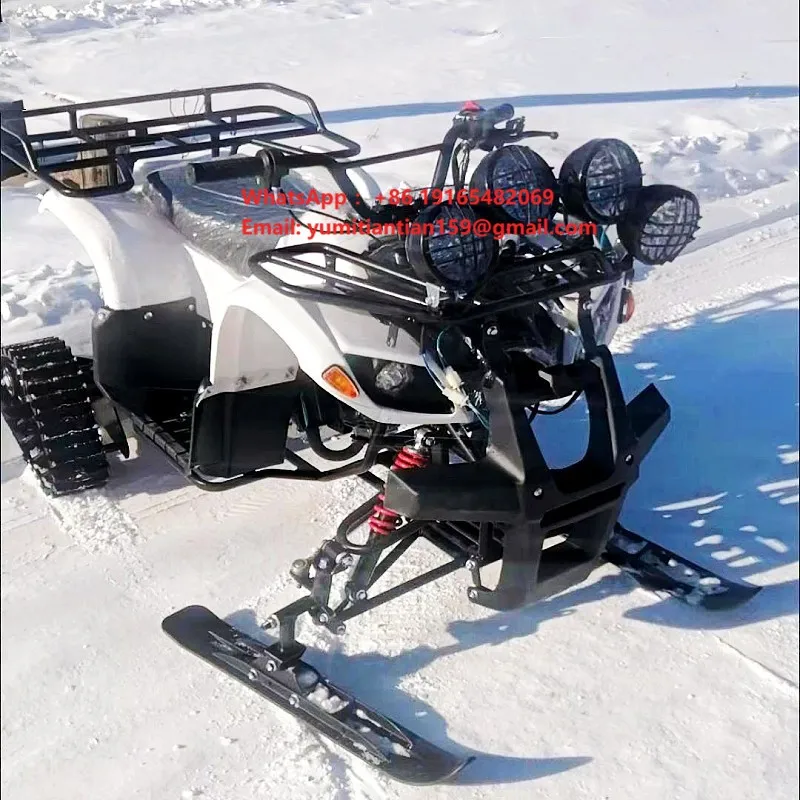 125CC All-Terrain Off-Road Motorcycle Snowmobile with Rubber Track Ski for Snow for Snow Conditions
