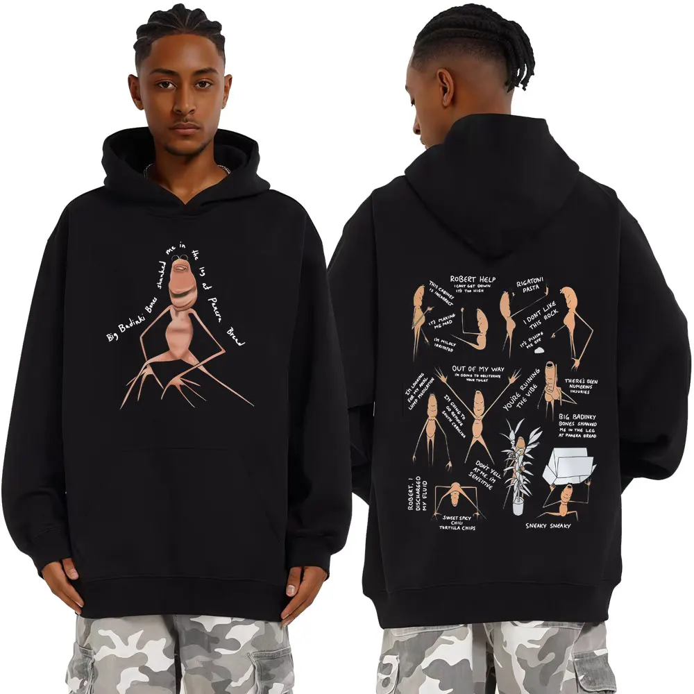 مضحك ماركوس دودة ميمي بلوزات الرجال النساء جديد خمر موضة الفكاهة كم طويل هوديي رائجة البيع الراحة المتضخم هوديس #1