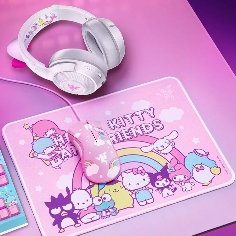 

Razer Sanrio Anime Peripheral Hello Kitty Mouse Mat Limited Edition Computer Game Mouse Pad Set Gifts