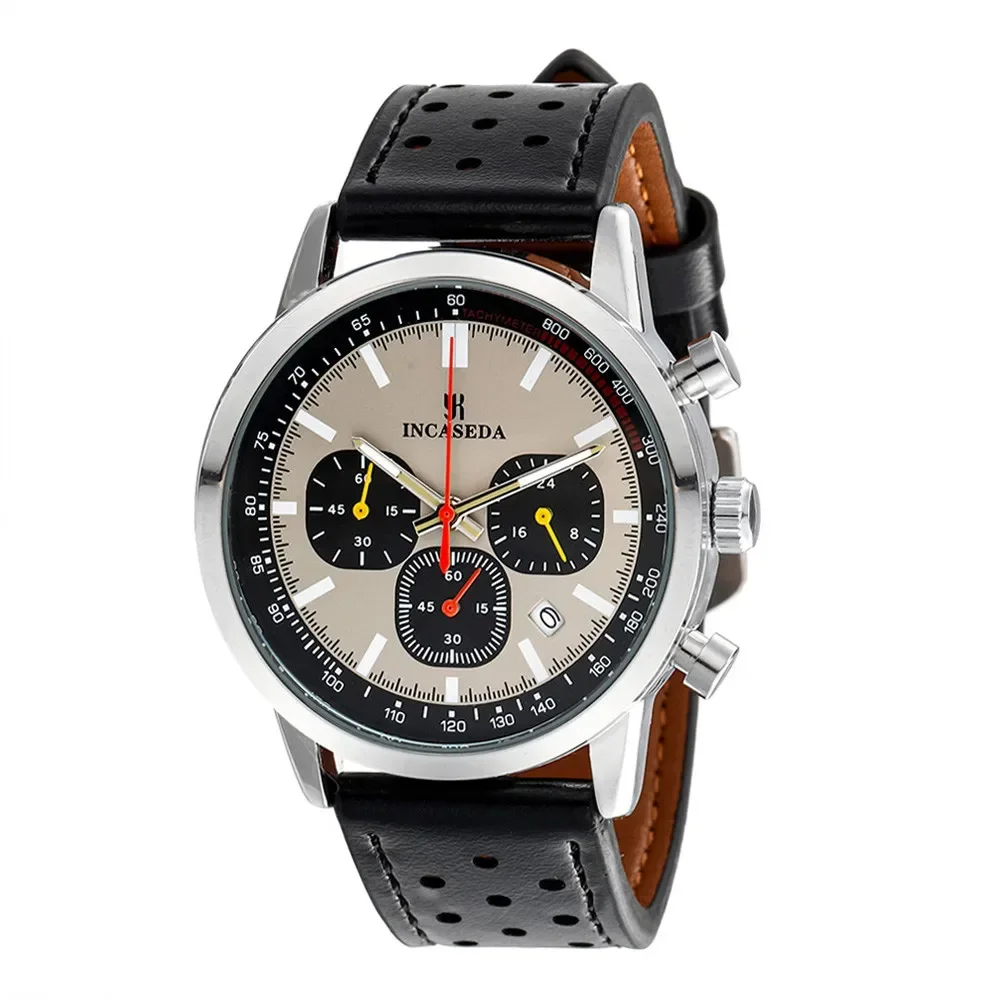 Men's Luxury Chronograph Quartz Watch, Multifunctional Design
