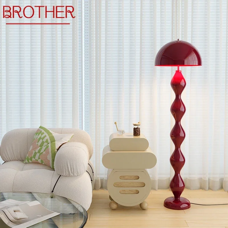 

BROTHER Nordic Mushroom Floor Lamp Modern Art Family Iiving Room Bedroom Creativity LED Decorative Standing Light