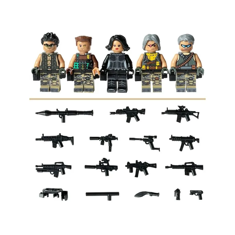 Military Building Block Special Forces Police Villain Mercenary Doll Puzzle