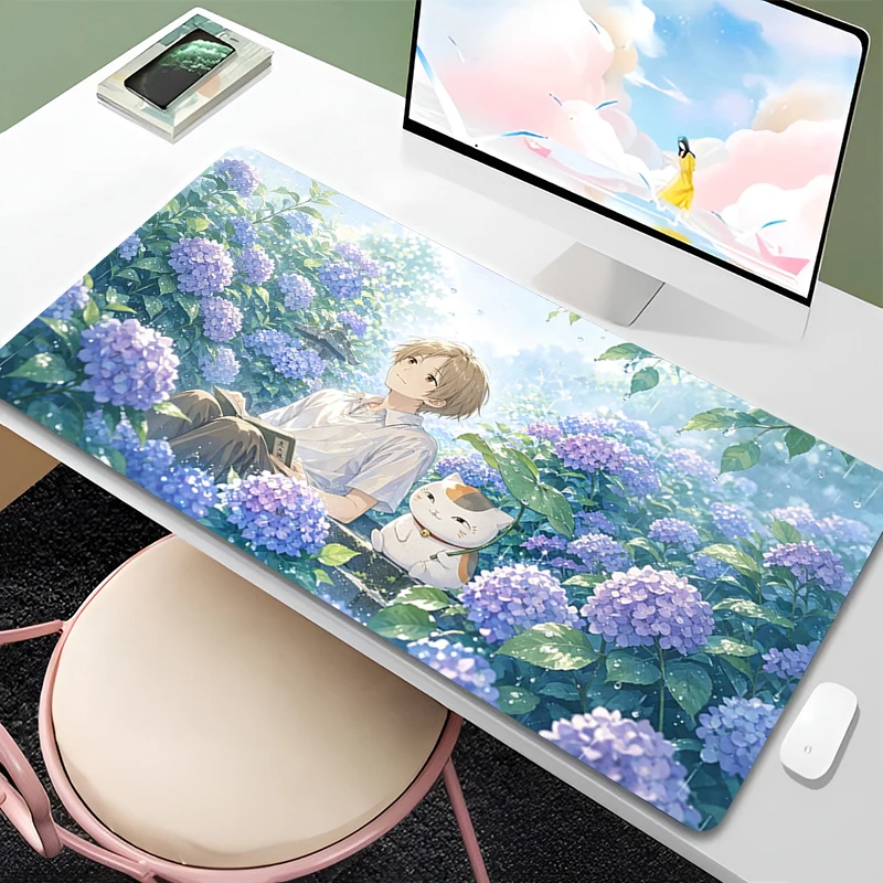 Mouse Pad Natsumes Book Of Friends Anime Desk Mat 90x40cm E-sports Gamer Mousepad kawaii Keyboard Pad