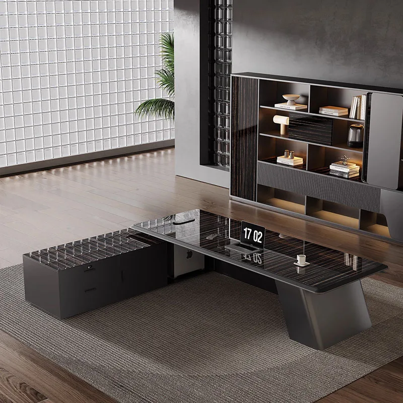 Space Saving Modern Office Desk Storage Executive Computer Office Desk Minimalist Lshaped Escritorio Oficina Lounge Furniture
