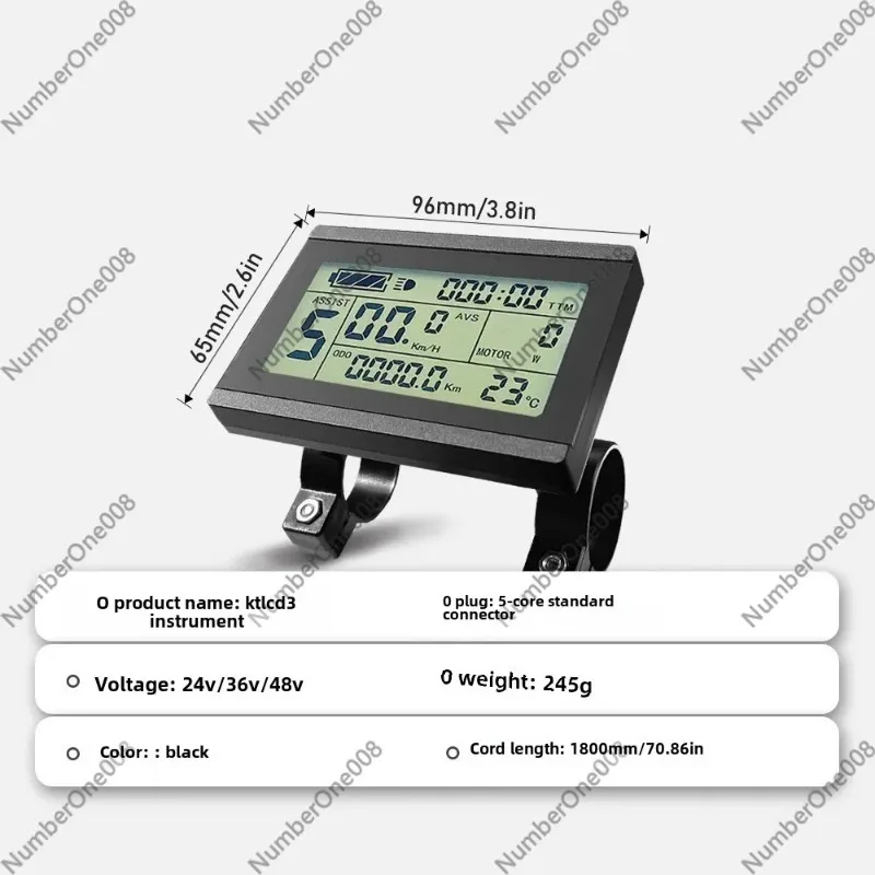 

Дисплей KT-LCD3 LCD для электровелосипеда / комплекта для переоборудования электровелосипеда, спидометр, аксессуар для модификации мощности