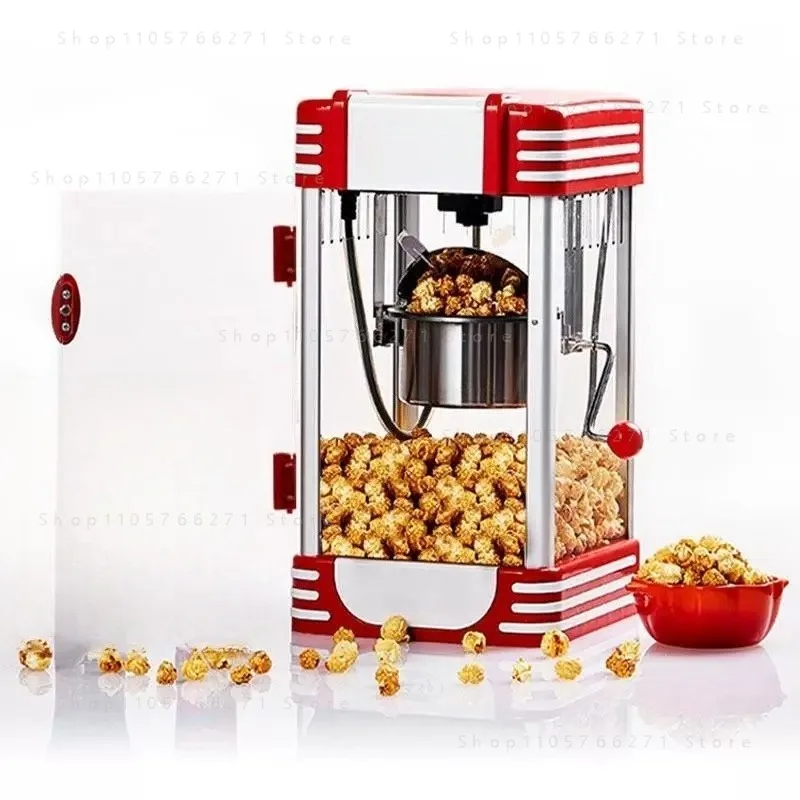 for Mini Popcorn Machine Small Electric Corn Popper Home Commercial Kettle Type Oil Sugar Adding Support Butter Maker