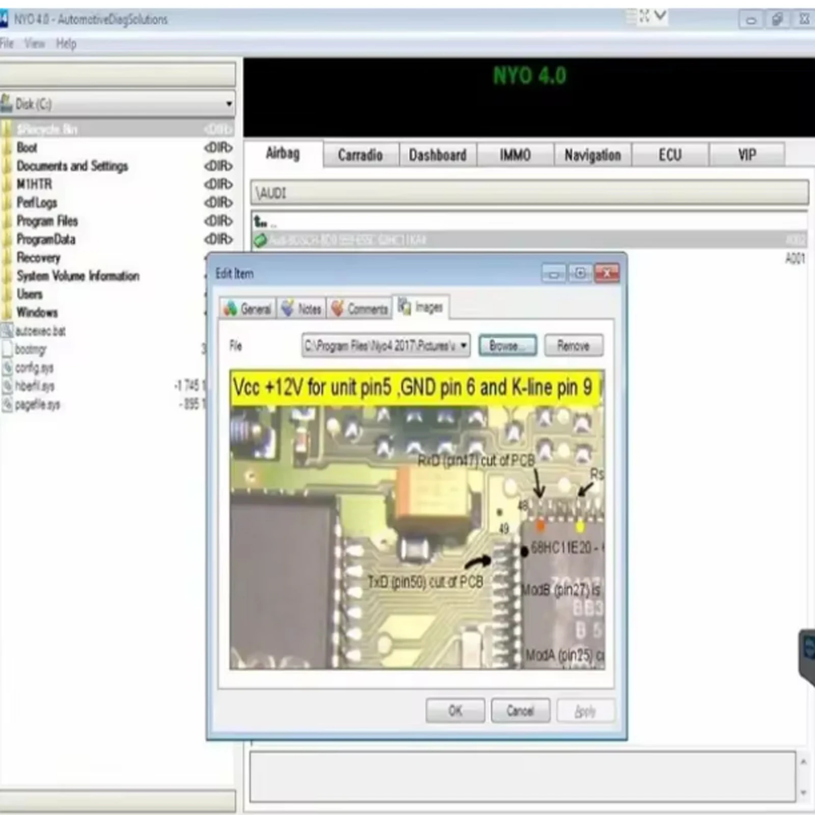2025 Hot NYO 4 أكياس هوائية آمنة لقاعدة البيانات الكاملة + لوحة القيادة + راديو السيارة + IMMO + برنامج إصلاح البيانات الأوتوماتيكي للملاحة يدعم Win7/8/10