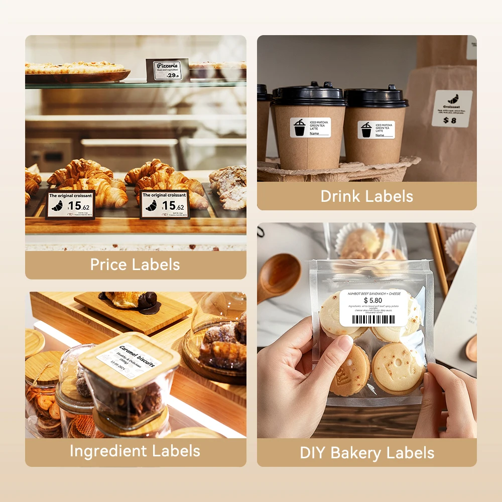 Niimbot B1 Thermische Labelprinter Bluetooth Draagbare Pocket Label Maker Barcode QR Code Zelfklevende Sticker Etiketteermachine