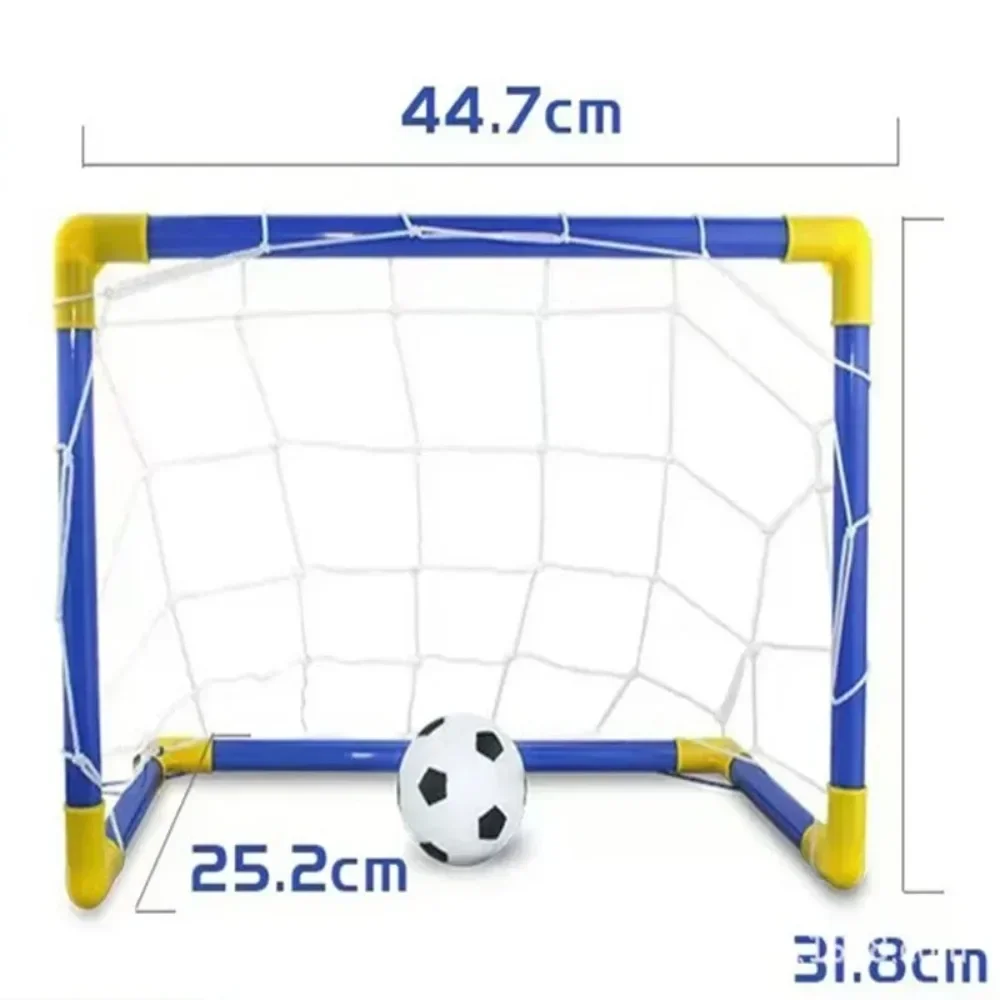 Portable Mini Soccer Goal Set, Easy Assembly Football Net with Ball, Indoor Backyard Lawn Outdoor Sports Training Game Toy view 5