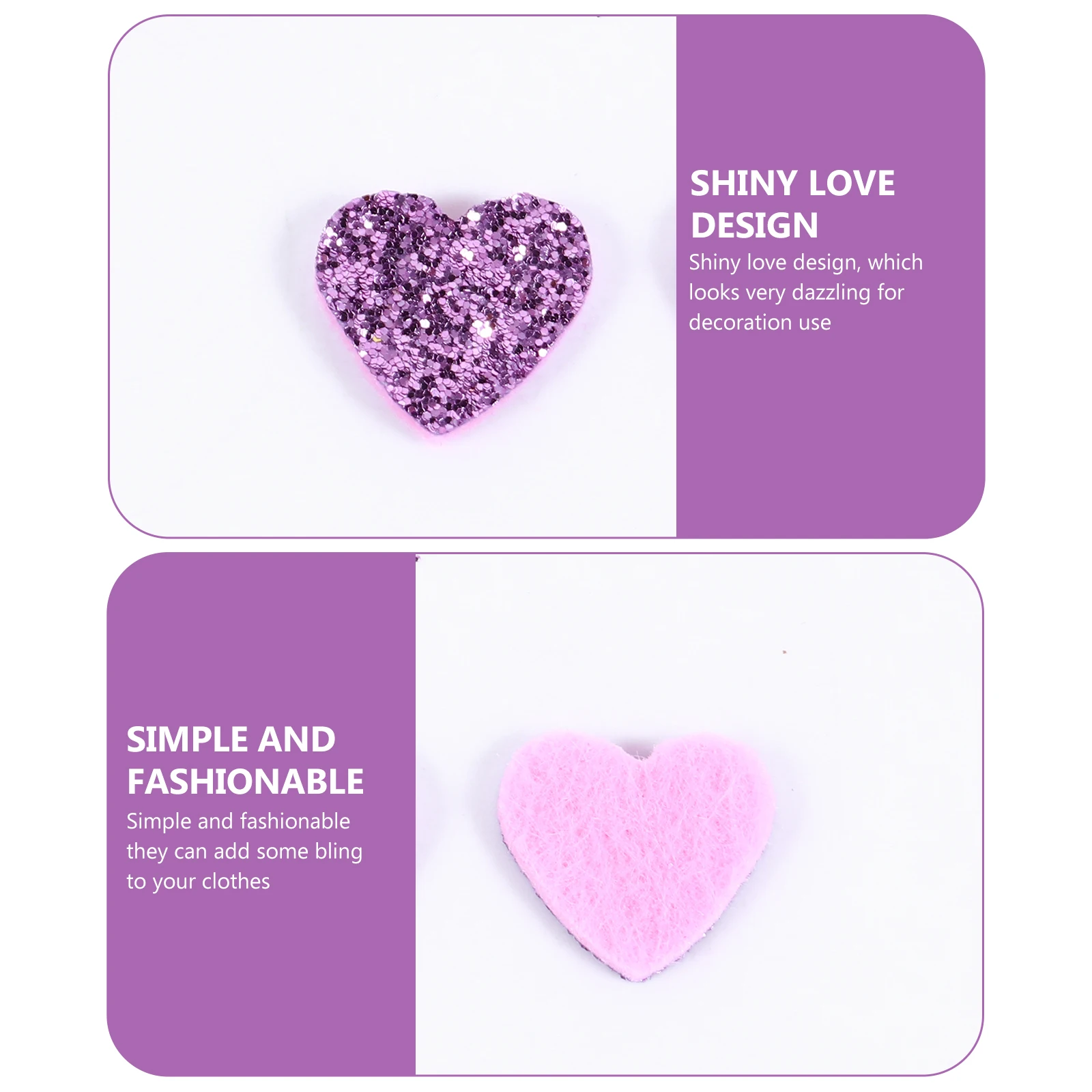 

200 pcs Heart Shape Sequin Patches Decorative Diy Jewelry Supplies For Clothes Shoes Decoration Unique Craft Adornments