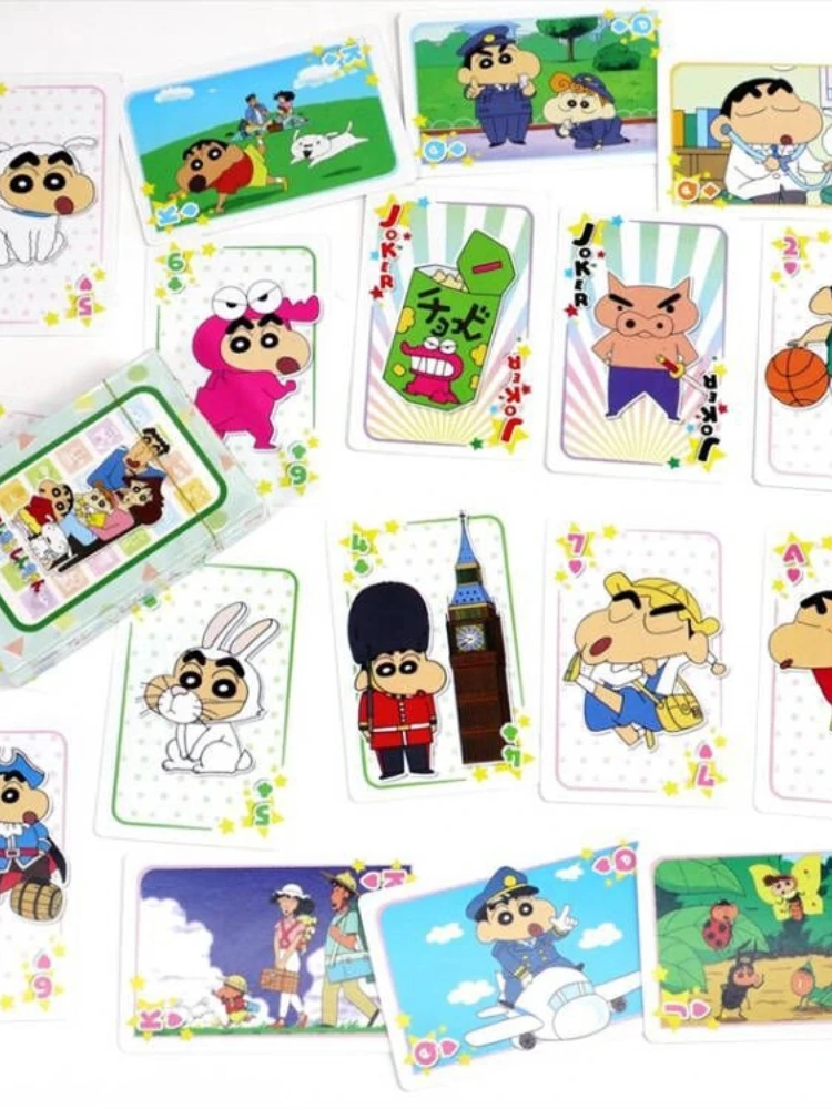 54 ピース/セット新アニメクレヨンしんちゃんかわいいアクションフィギュア模型玩具トランプ高精細画像ポーカーコレクションギフト