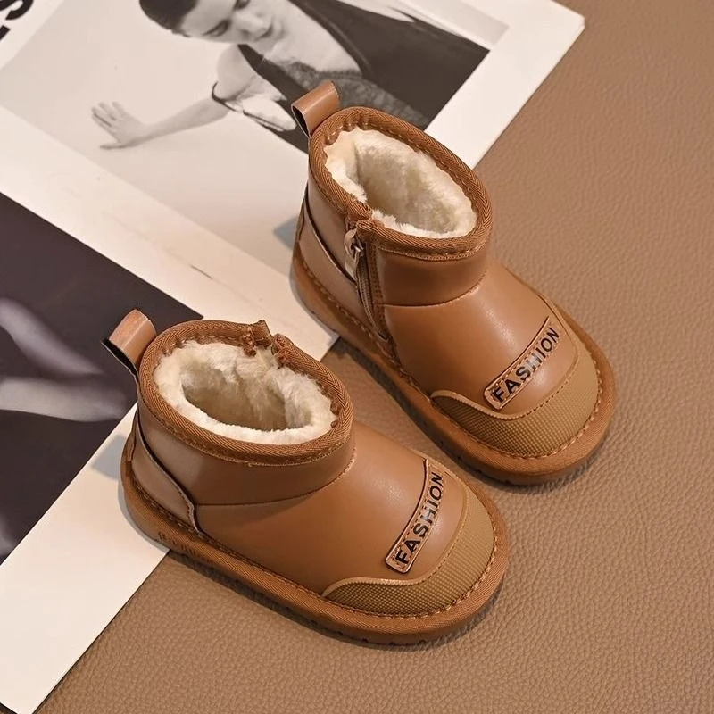 

Waterproof Slip Resistant Toddler Snow Boots 2026 Autumn Winter Thickened Cotton Boots for Girls Warm Cozy Outdoor Footwear