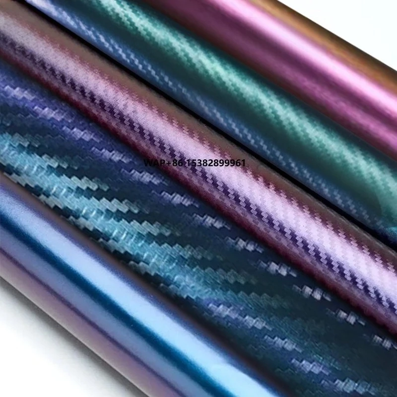 

High Quality Carbon Fiber Chameleon PVC Tint Film Color Change Purple Film Tinted Sticker Chameleon Wrapping Car Vinyl Wrap