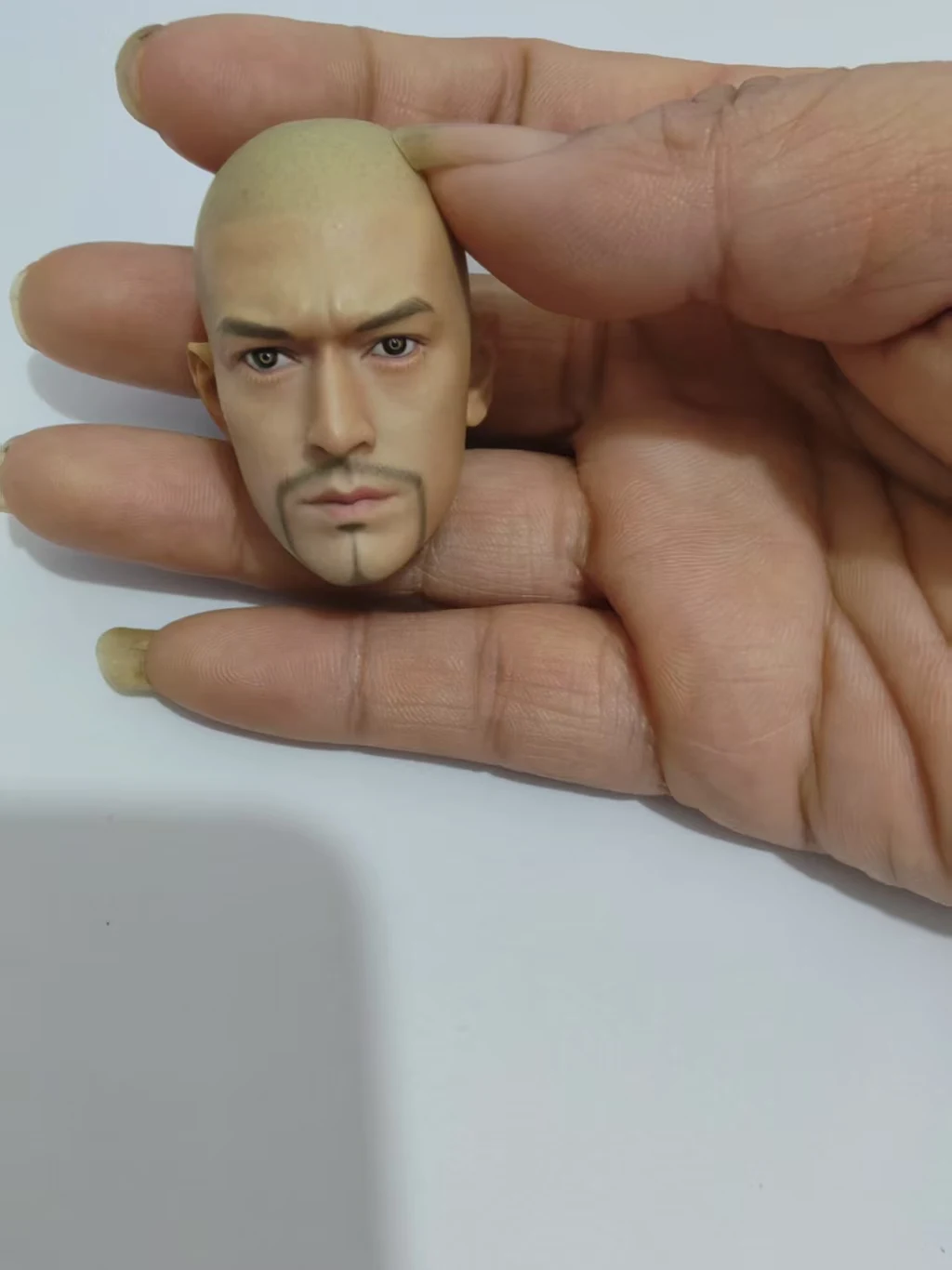 

1/6 Takeshi Kaneshiro Male Bald Head Carving Sculpt Bald Asia model 12" figure Soldier Body Toys