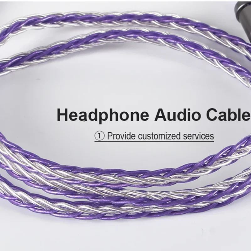 XINHS 4 Lõi Đồng Mạ Bạc Dây Tai Nghe 2.5Mm 3.5Mm 4.4Mm Đến MMCX 0.78Mm 2Pin QDC tai Nghe TFZ HIFI Thay Thế Tai Nghe Cáp