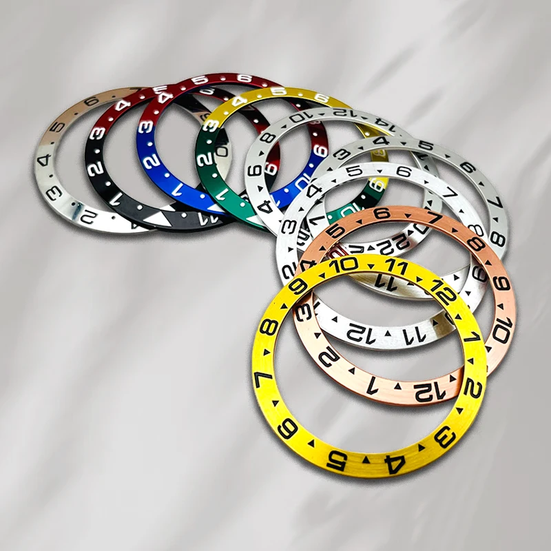 Anello inserto lunetta inclinata in metallo moda 38mm diametro interno 30,5 mm adatto per parti di riparazione di ricambio per orologi da uomo SUB GMT Seiko