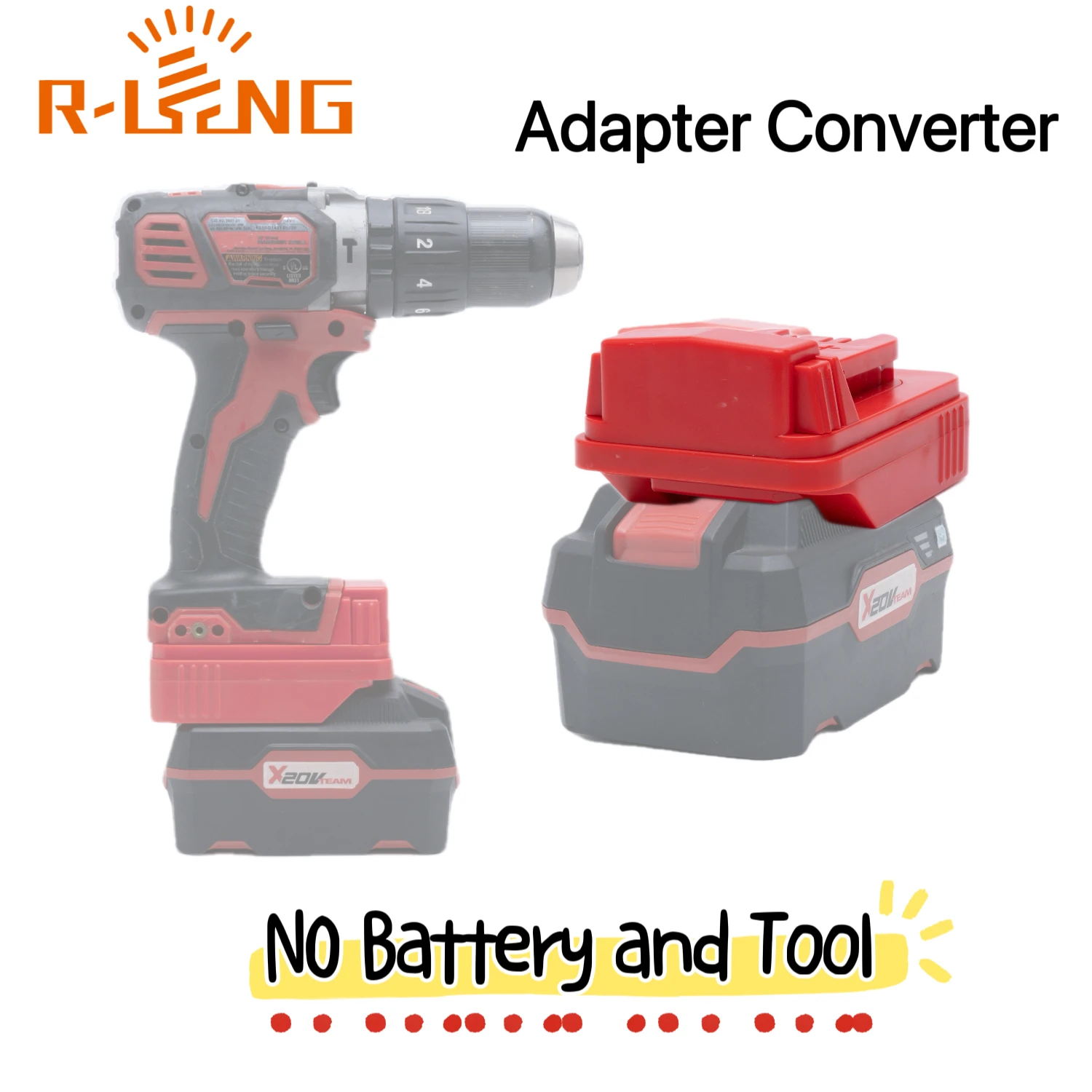 1PCS Power Tool Adapter Converter For Lidl Parkside X20V Li-Ion Battery To for Milwaukee 18V Tool Battery Adapter  (NO Battery)