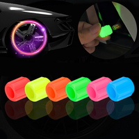 5pcs Luminous Valve Cap Car/Motorcycle/Bike Tire Screw Cap Protective Cap Valve Port Cars Tire decoration Parts Glow In Dark