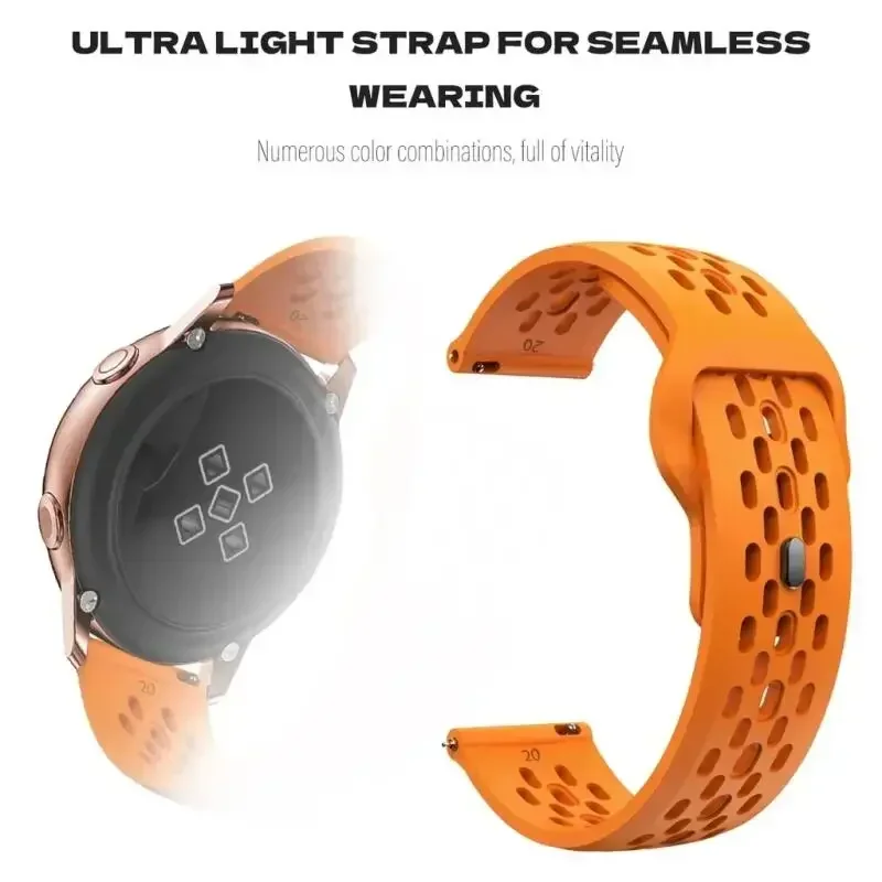 20mm 22mm Breathable Sport Strap For COLMI C8 Max/COLMI i28 Ultra/P86 P76/P28 Plus Silicone Band For COLMI V73 V75 M40 M41 M42