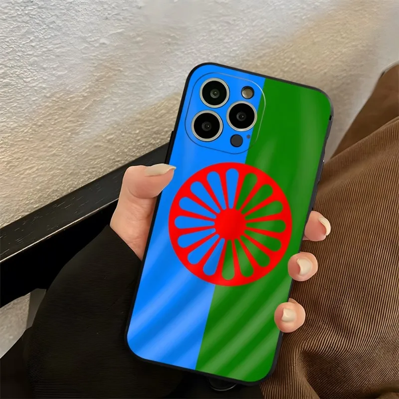 Gypsy Romani Roma Flag Phone Case For Iphone 13ProMax 11 13 14 Pro Xs Max Mini Xr X 7 8 6 6s Plus Shell Coque