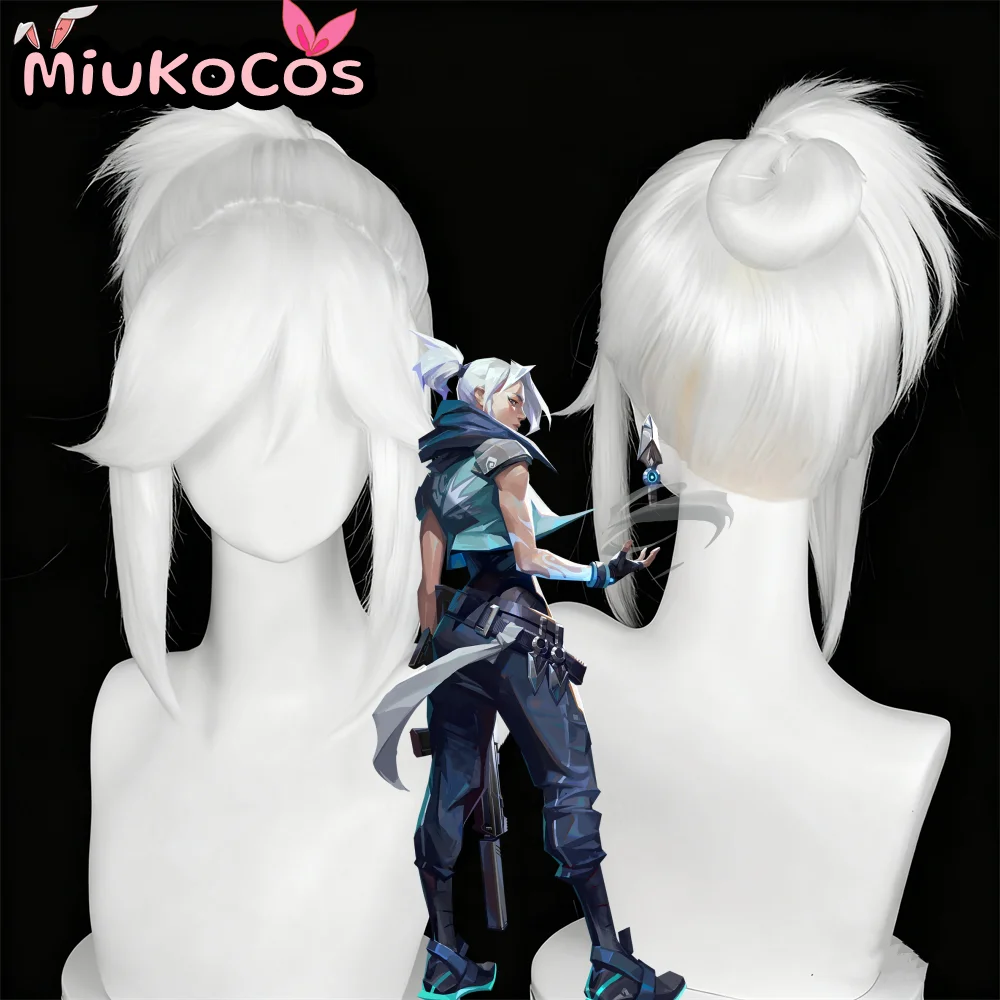 

В НАЛИЧИИ Jett Косплей Парик Парик MiukoCosplay Game Valorant Косплей Парик