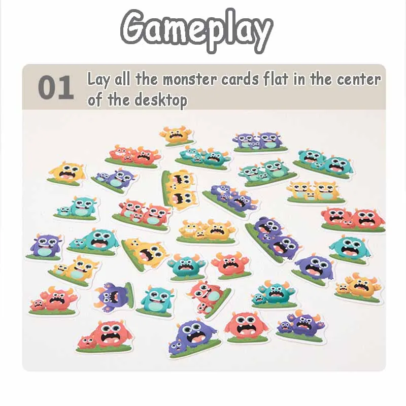 Kid Fun Catch Monster Sociaal bordspel Montessori Kleurvorm Matching Nummer Cognitie Logice Denken Opruiming Onderwijs Speelgoed