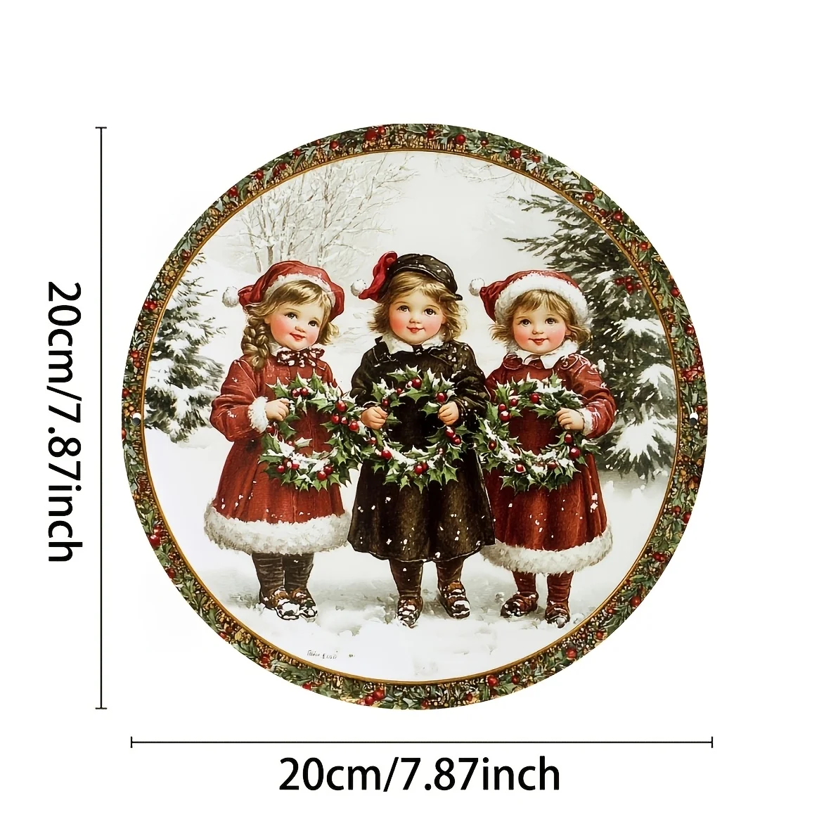 Vintage Victorian Nativity Scene Metal Sign - 20.32x20.32 cm, Perfect for Christmas & Holiday Decor, Ideal Gift for Bedroom, Liv
