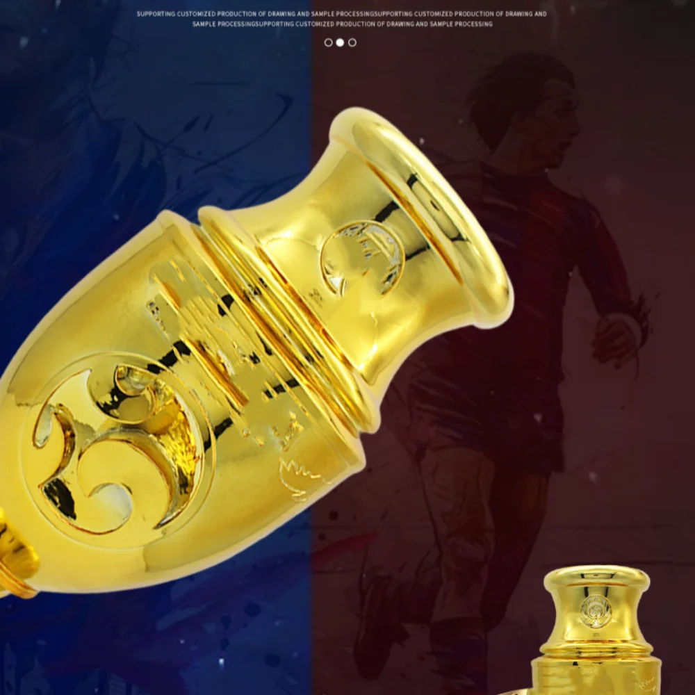 Copa América Cup Trophy Replica - Gold & Silver Centennial Edition | Resin Football Fan Decoration & Collectible Souvenir