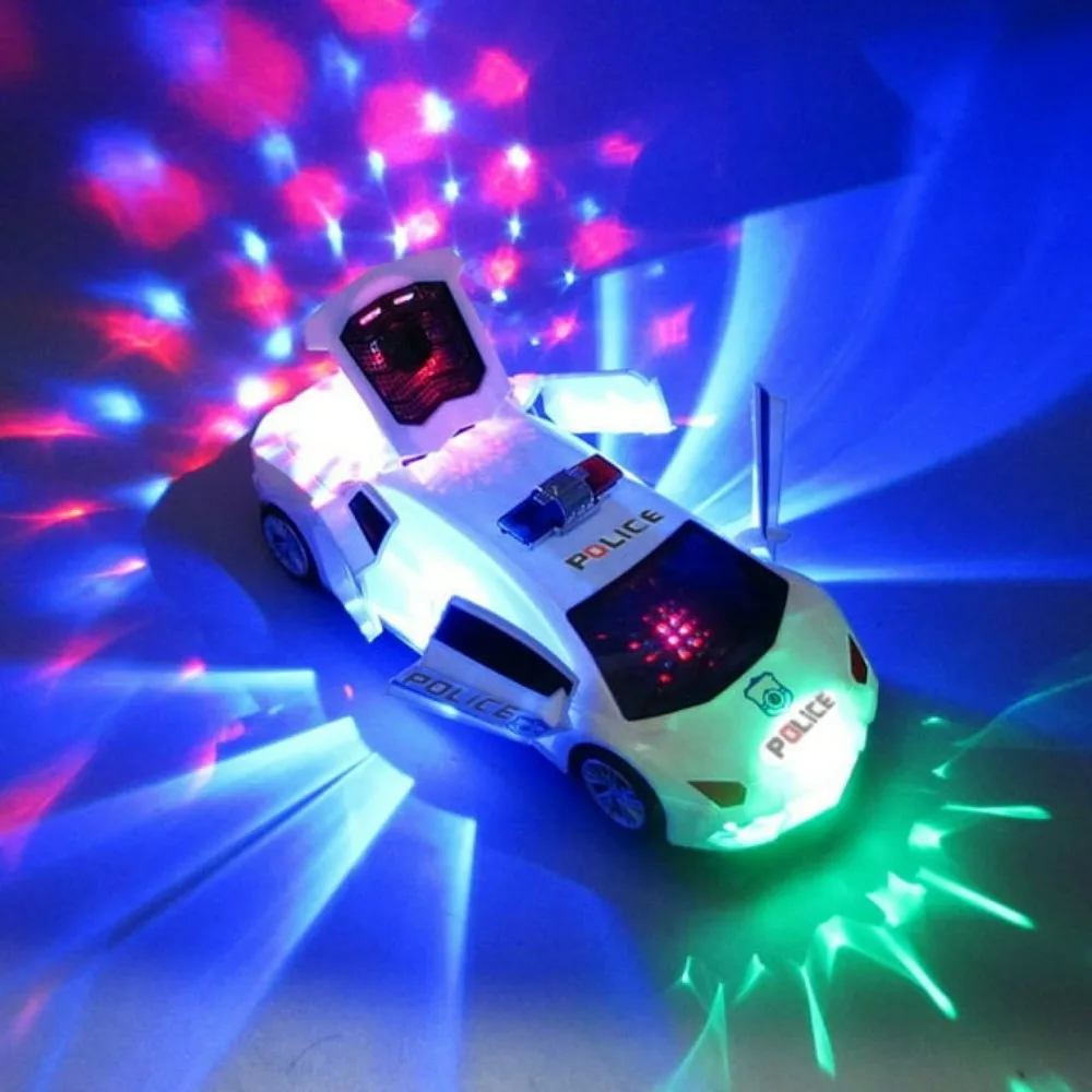 Kinder-Polizeiauto-Spielzeug mit Sound und LED-Licht, zu öffnende Tür, Universalrad, Patrol, Polizist, Spielfahrzeug, Spielzeug für Kleinkinder, Jungen und Mädchen