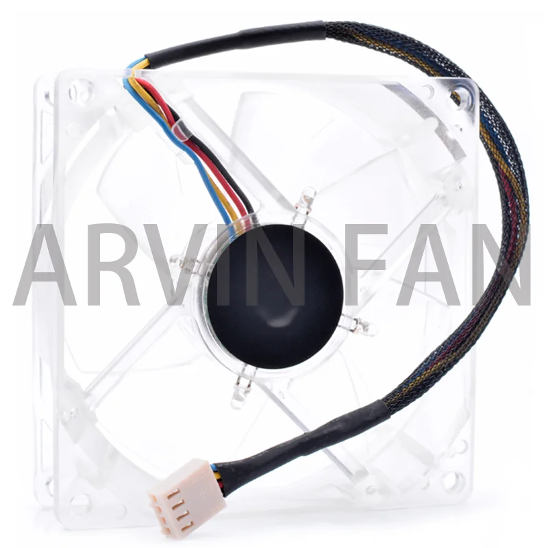 

Brand New Original 9cm 9025 92x92x25mm 12V Double Ball 4 Lines Pwm Computer CPU Cooler Blue Light Cooling Fan