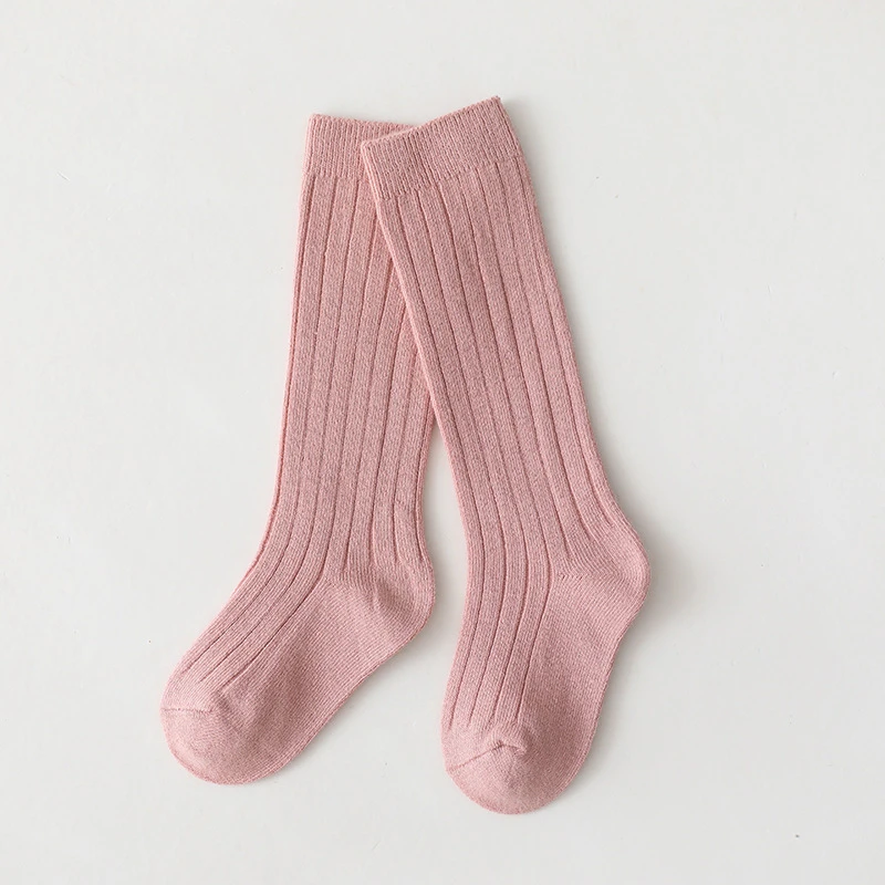 Spring Solid Color Baby Socks Long Tube Pit Strip Children\'s Sock Small Children\'s Sock Sports Socks New Solid Baby Boys Girls