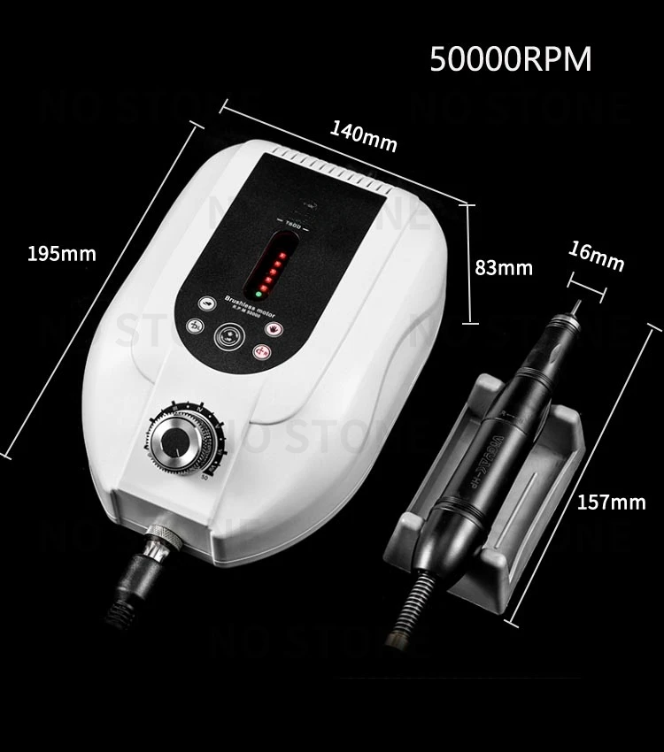 50000RPM Micromotor Handpiece Polishing Graving Grinding Micro Setting Brushless Polishing Motor Electric Drill Set