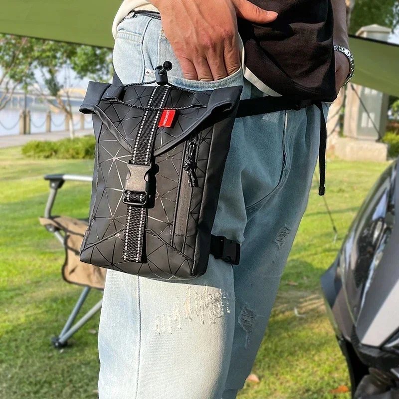 Motorcycle Leg Bag Leather Film Waterproof Reflective Portable Knight Bag Bicycle Accessories Saddlebags For Motorcycles