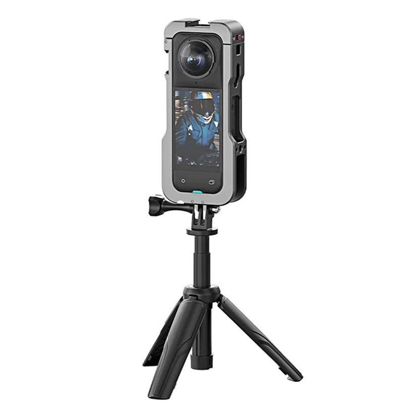 ABAC-Protective Frame Cage For Insta360 X5 With Cold Shoe Mount Housing Case For Insta 360 X5 Camera Accessories