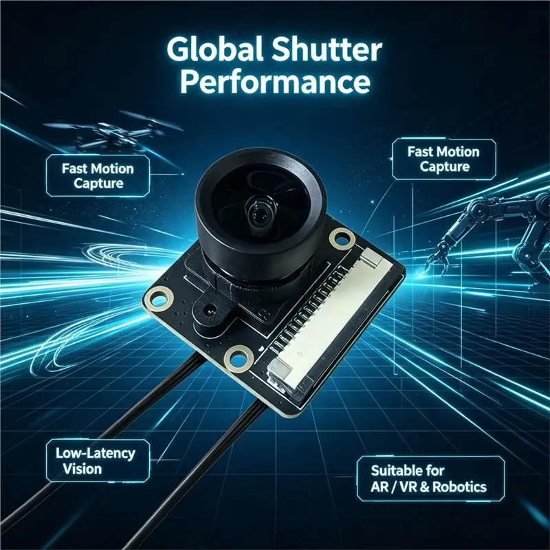 OV9281 720P 1 Megapixel For Raspberry Pi 5 Board Compatible Black-And-White Global Shutter Camera Module For AR/VR