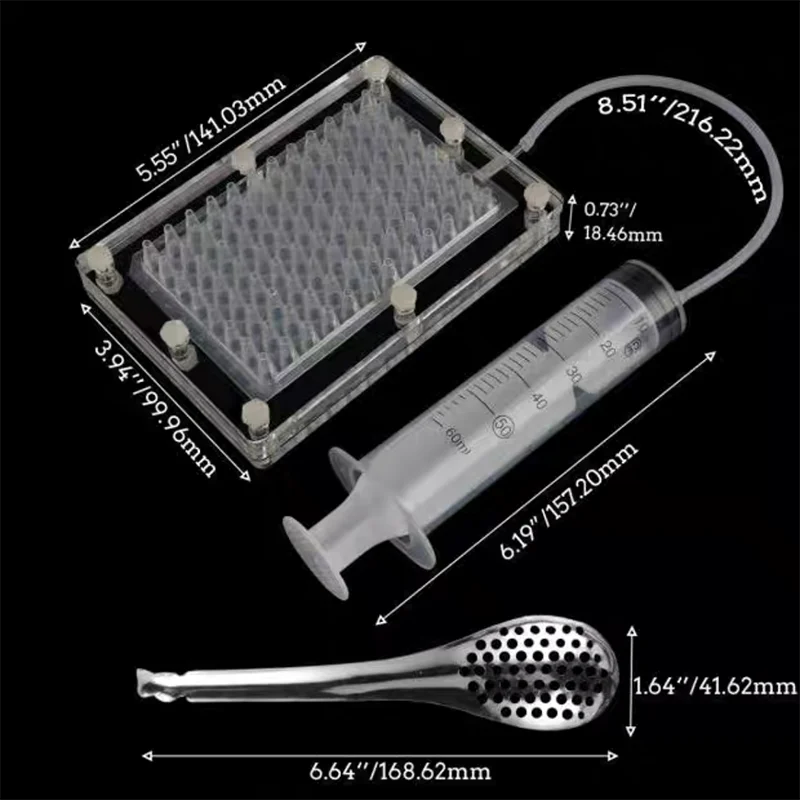 Molecular Gastronomy Tools 96 Holes Popping Boba Maker Kitchen Decoration Gadgets Caviar Maker Kit