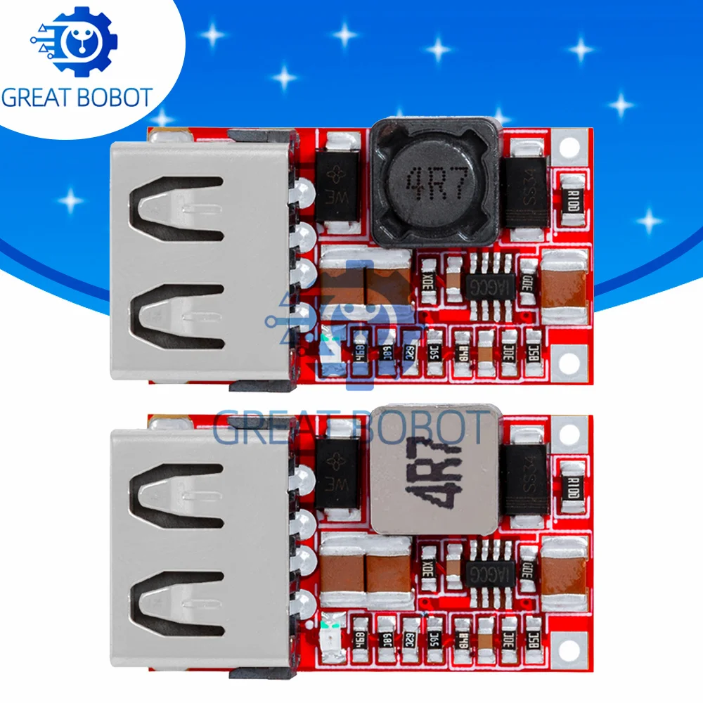 3A DC-DC Buck Step-Down Module 1PC, 6-24V Input to 5V Output Car USB Charger for Automotive Maker Projects