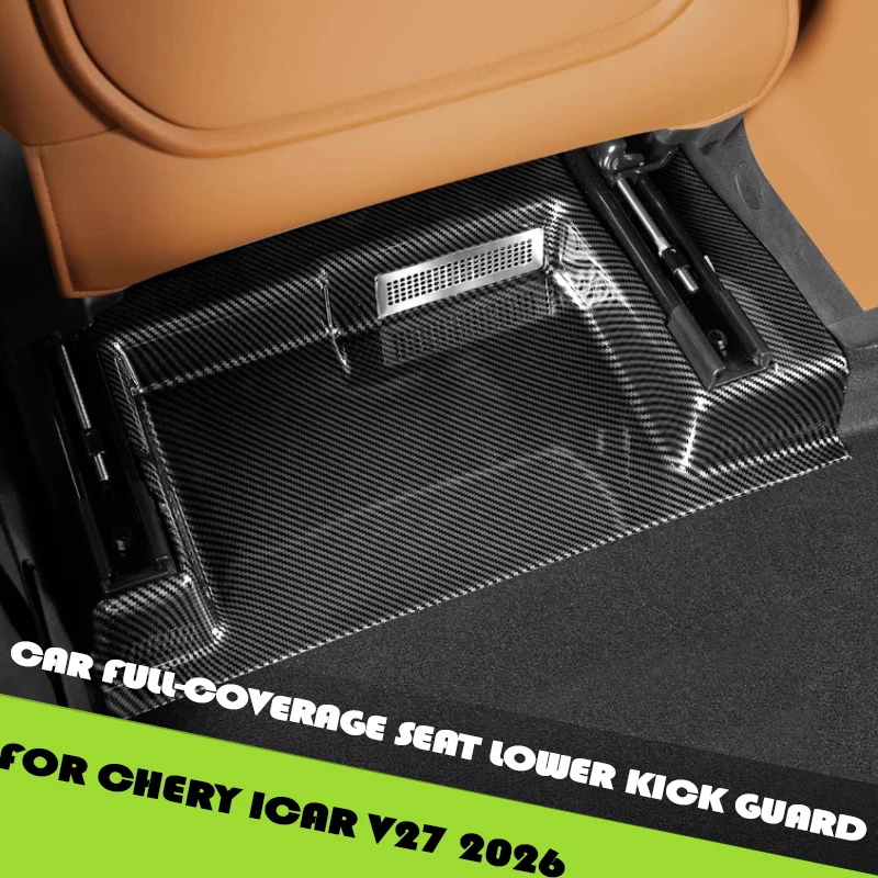 

Car Full-coverage Seat Lower Kick Guard Fit for Chery ICAR V27 2026 Carbon Fiber Textured Air Conditioner Vent Protective Cover