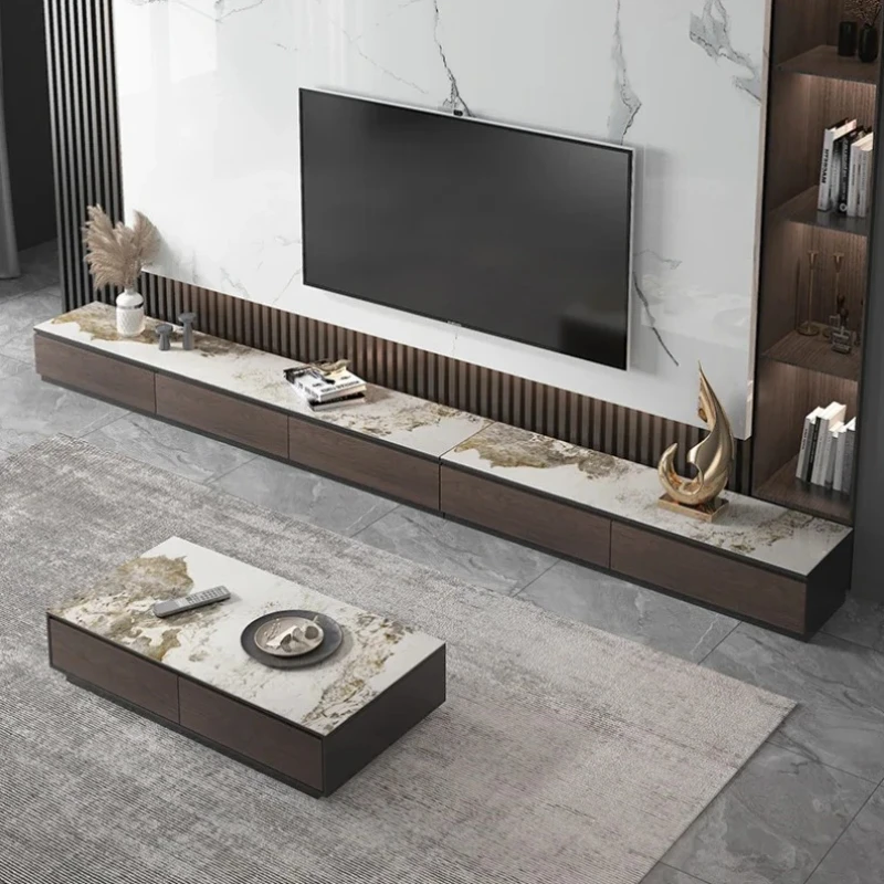 

Light Luxury Floor Tv Cabinet Living Room Storage Modern Home Cabinet Coffee Table Set Mueble Para Televisor Tv Stands Furniture